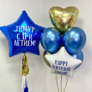 Праздничный набор шаров для сына на день рождения