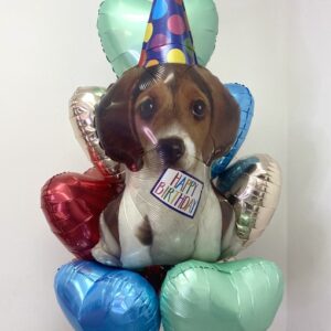 Набор шаров с щенком для девочки на день рождения