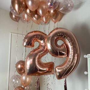 Набор шаров для девушки на день рождения с цифрой